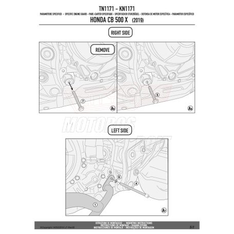 Bukócső Honda CB 500 X (2019-2024) / Honda CB 500 F (2019-2024) GIVI