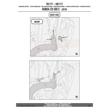 Bukócső Honda CB 500 X (2019-2024) / Honda CB 500 F (2019-2024) GIVI