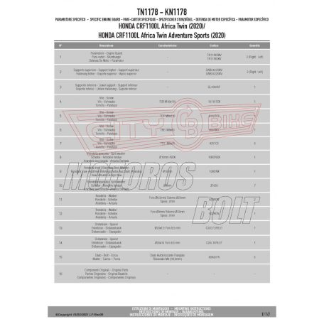 Bukócső HONDA CRF1100L Africa Twin (2020-2024) / HONDA CRF1100L Africa Twin Adventure Sports (2020-2024) GIVI