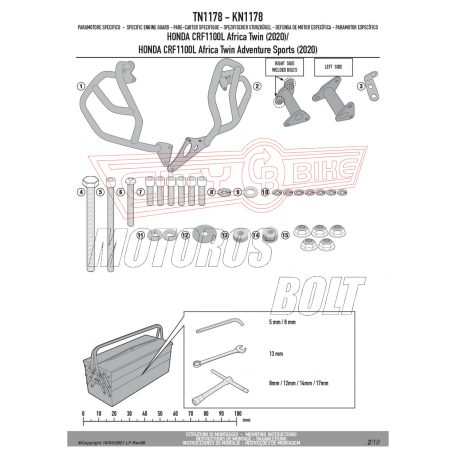 Bukócső HONDA CRF1100L Africa Twin (2020-2024) / HONDA CRF1100L Africa Twin Adventure Sports (2020-2024) GIVI