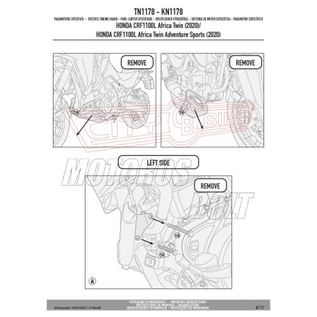 Bukócső HONDA CRF1100L Africa Twin (2020-2024) / HONDA CRF1100L Africa Twin Adventure Sports (2020-2024) GIVI