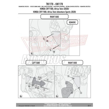 Bukócső HONDA CRF1100L Africa Twin (2020-2024) / HONDA CRF1100L Africa Twin Adventure Sports (2020-2024) GIVI