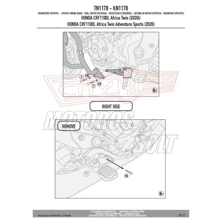 Bukócső HONDA CRF1100L Africa Twin (2020-2024) / HONDA CRF1100L Africa Twin Adventure Sports (2020-2024) GIVI