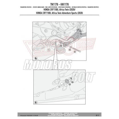 Bukócső HONDA CRF1100L Africa Twin (2020-2024) / HONDA CRF1100L Africa Twin Adventure Sports (2020-2024) GIVI