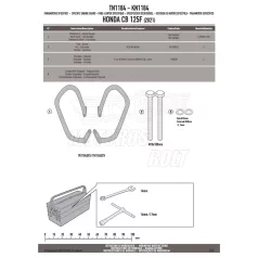 Bukócső HONDA CB 125F (21 > 24) GIVI