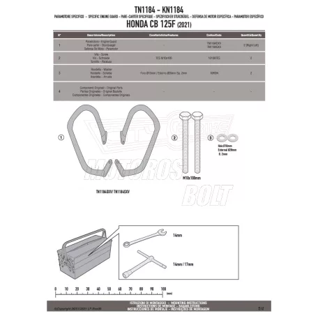 Bukócső HONDA CB 125F (21 > 24) GIVI