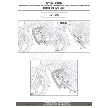 Bukócső HONDA CB 125F (2021-2026) GIVI