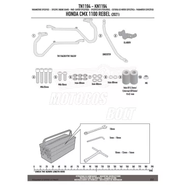 Bukócső HONDA CMX 1100 REBEL (21-26) GIVI