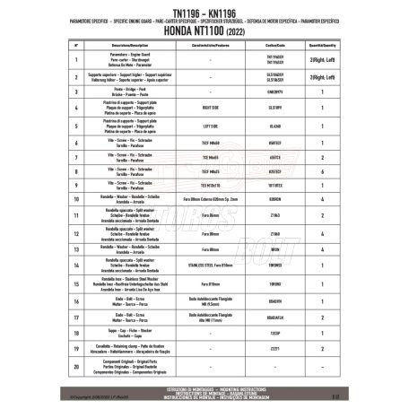 Bukócső HONDA NT1100 (22-24) GIVI