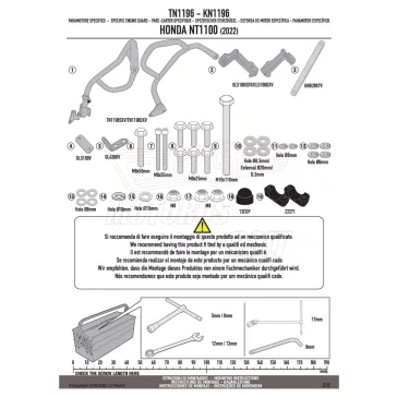 Bukócső HONDA NT1100 (22-24) GIVI