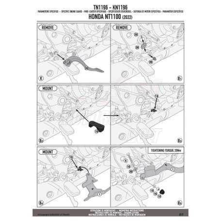 Bukócső HONDA NT1100 (22-24) GIVI