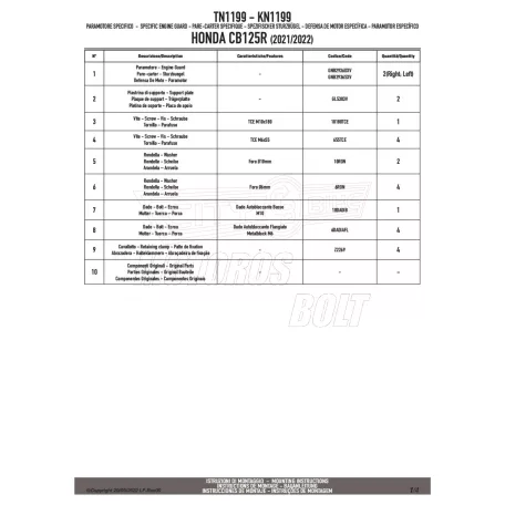 Bukócső HONDA CB 125 R (21 > 24) GIVI
