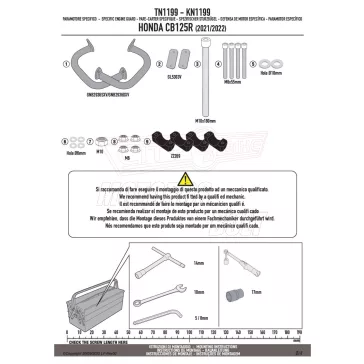 Bukócső HONDA CB 125 R (21 > 24) GIVI