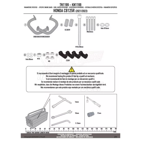 Bukócső HONDA CB 125 R (21 > 24) GIVI