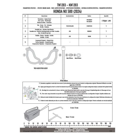 Bukócső HONDA CB 500 Hornet (2024-2025), HONDA NX 500 (2024-2025) GIVI