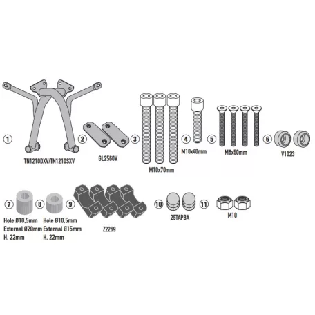 Bukócső HONDA CL 500 (2023-2025) GIVI