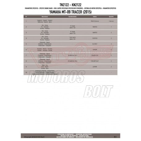 Bukócső Yamaha MT-09 Tracer (2015-2017) GIVI