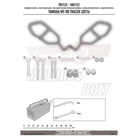 Bukócső Yamaha MT-09 Tracer (2015-2017) GIVI