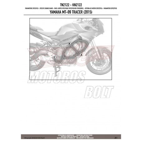 Bukócső Yamaha MT-09 Tracer (2015-2017) GIVI