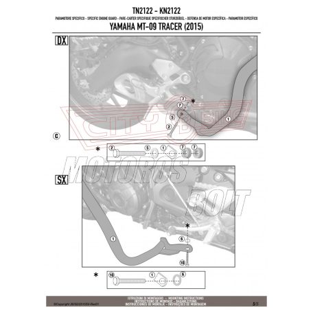 Bukócső Yamaha MT-09 Tracer (2015-2017) GIVI