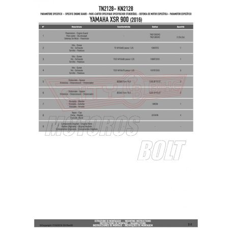 Bukócső Yamaha XSR 900 (2016-2018) GIVI