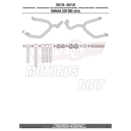 Bukócső Yamaha XSR 900 (2016-2018) GIVI