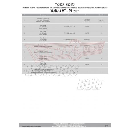 Bukócső Yamaha XSR 700 (2016-2018) GIVI