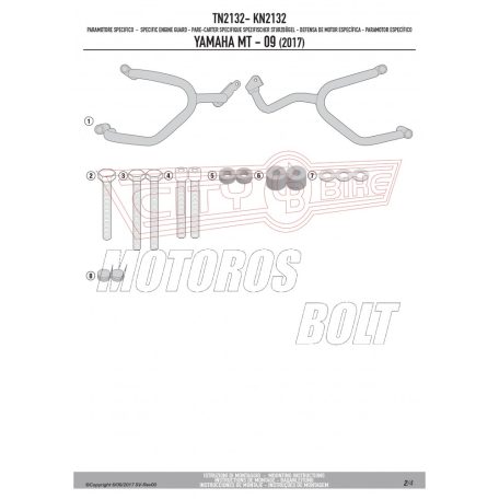 Bukócső Yamaha XSR 700 (2016-2018) GIVI