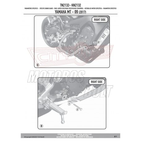 Bukócső Yamaha XSR 700 (2016-2018) GIVI