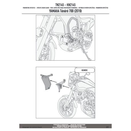 Bukócső YAMAHA Ténéré 700 (2019-2020) GIVI