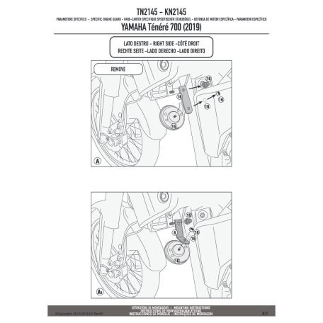Bukócső YAMAHA Ténéré 700 (2019-2020) GIVI