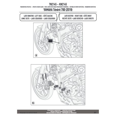 Bukócső YAMAHA Ténéré 700 (2019-2020) GIVI