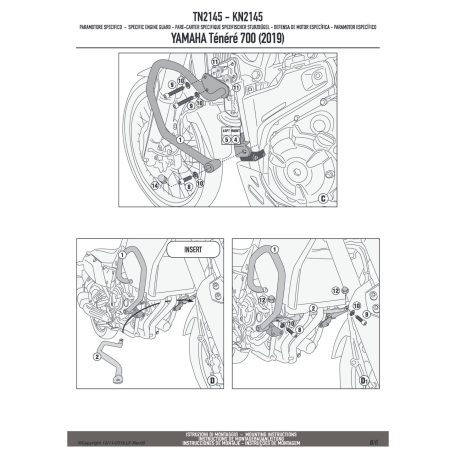 Bukócső YAMAHA Ténéré 700 (2019-2020) GIVI