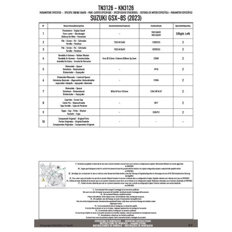 Bukócső SUZUKI GSX-8S (2023-2025) GIVI
