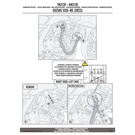 Bukócső SUZUKI GSX-8S (2023-2025) GIVI