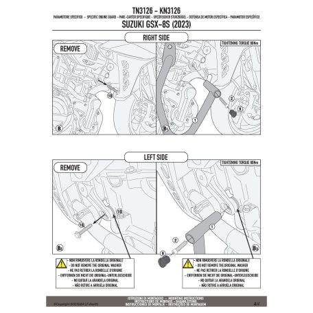 Bukócső SUZUKI GSX-8S (2023-2025) GIVI