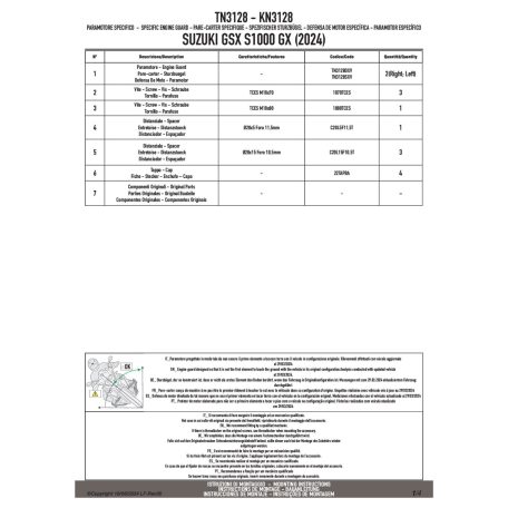Bukócső SUZUKI GSX S1000 GX (2024-2025) GIVI