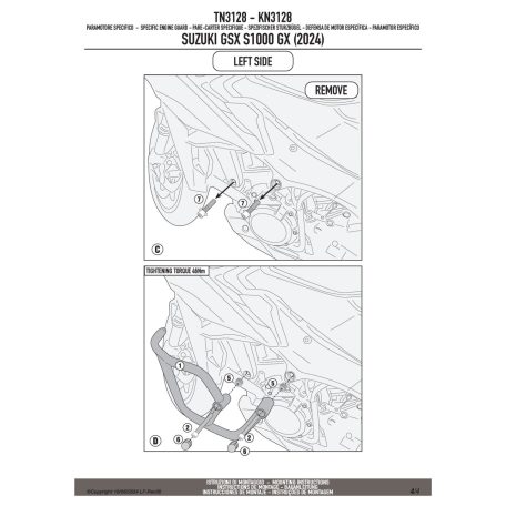Bukócső SUZUKI GSX S1000 GX (2024-2025) GIVI