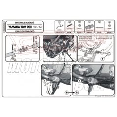 Bukócső Yamaha TDM 900 (02-14) GIVI