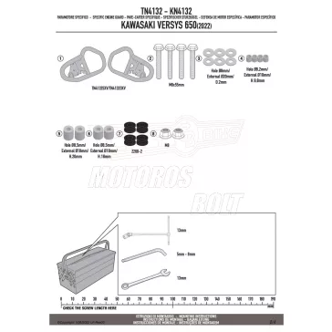 Bukócső KAWASAKI VERSYS 650 (22-26) GIVI