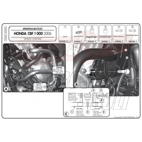 Bukócső Honda CBF 1000 / ABS (06-09) GIVI