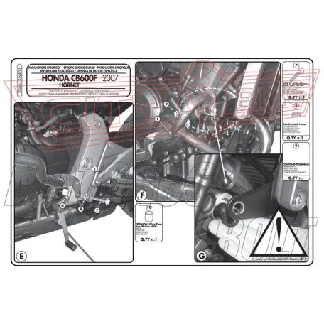 Bukócső Honda Hornet 600 / Hornet 600 ABS (07-10) / Hornet 600 (11-13) GIVI