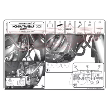 Bukócső Honda XL 700V Transalp (08-13) GIVI