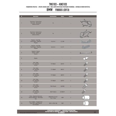 Bukócső BMW F 800 GS (13-17) GIVI