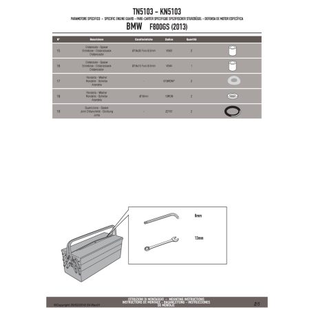 Bukócső BMW F 800 GS (13-17) GIVI