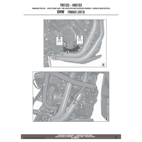 Bukócső BMW F 800 GS (13-17) GIVI
