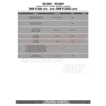   Bukócső felfogató szett BMW R 1200 GS (2013-2018) / BMW R 1200 R (2015-2018) / BMW R 1200 RS (2015-2018) GIVI