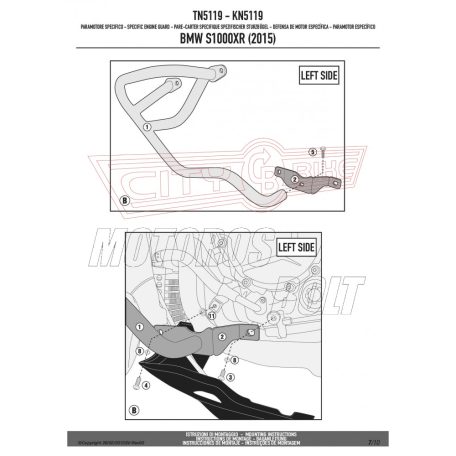 Bukócső BMW S 1000 XR (2015-2019) GIVI