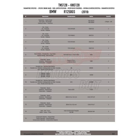 Bukócső BMW R 1250 GS (2019-2023) / BMW R 1250 R (2019-2024) / BMW R 1250 RS (2019-2021) GIVI