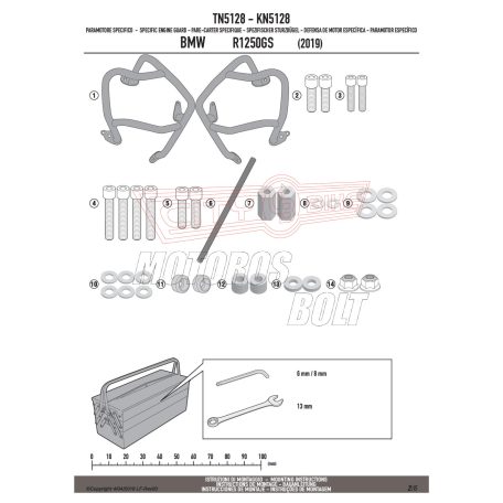Bukócső BMW R 1250 GS (2019-2023) / BMW R 1250 R (2019-2024) / BMW R 1250 RS (2019-2021) GIVI